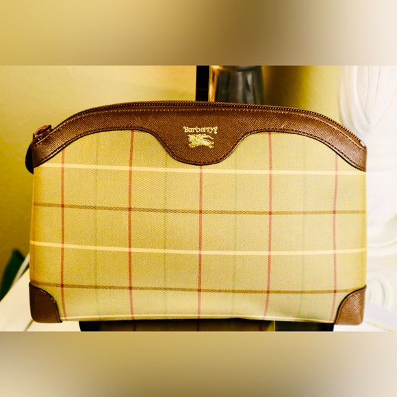 “Host Pick” VTG BURBERRY Clutch bag Brown PVC/leather unisex - Picture 4 of 10